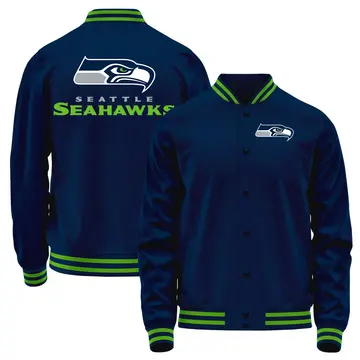 Men's Seattle Seahawks Navy Full-Snap Jacket