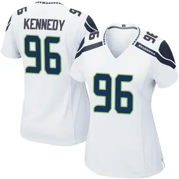 Game Women's Cortez Kennedy White Road Jersey - #96 Football Seattle  Seahawks Size S