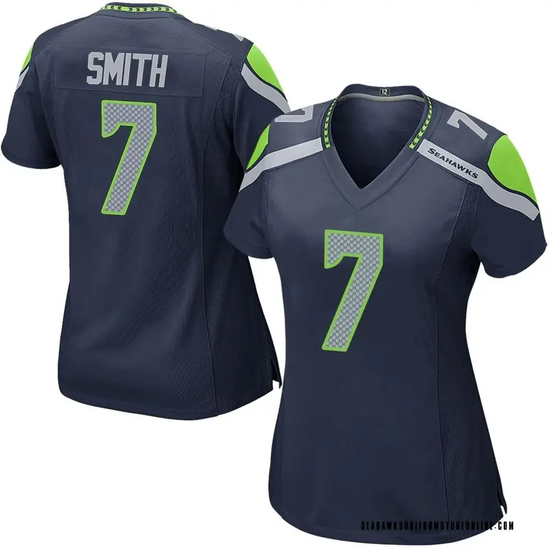 Women's Seattle Seahawks Geno Smith Navy Game Team Color Jersey By Nike