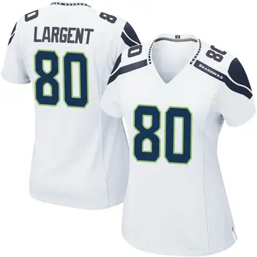 Limited Youth Steve Largent Silver Jersey - #80 Football Seattle Seahawks  100th Season Inverted Legend Size S(10-12)