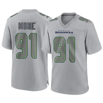 Bryan Mone Men's Nike Gray Seattle Seahawks Alternate Custom Game Jersey Size: 3XL