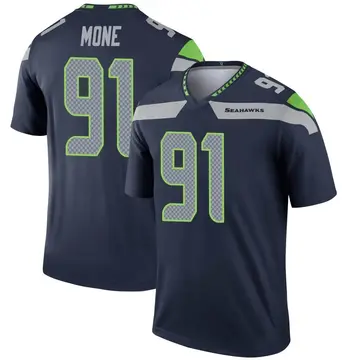 Bryan Mone Men's Nike Gray Seattle Seahawks Alternate Custom Game Jersey Size: 3XL