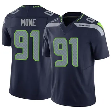 Bryan Mone Youth Seattle Seahawks Ash Pro Line Name & Number Logo