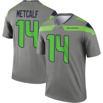 : DK Metcalf Jersey #14 Seattle Custom Stitched Blue/Old