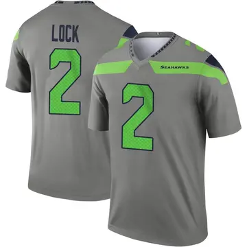 Seattle Seahawks Drew Lock 3 Game Jersey - White Jersey - Bluefink