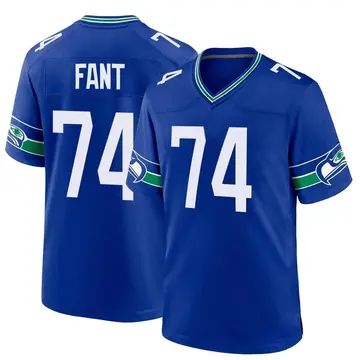 Youth Seattle Seahawks George Fant Royal Game Throwback Jersey By Nike