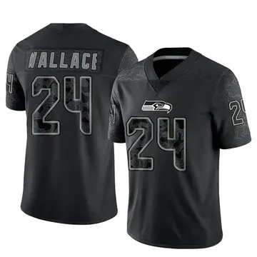 Youth Seattle Seahawks K'Von Wallace Black Limited Reflective Jersey By Nike