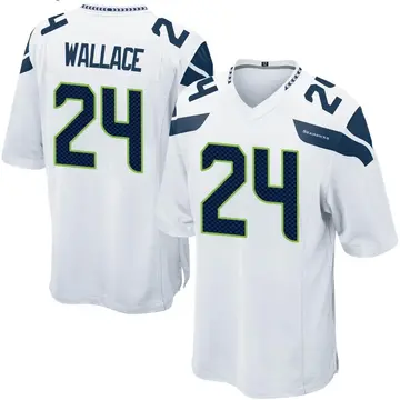 Youth Seattle Seahawks K'Von Wallace White Game Jersey By Nike